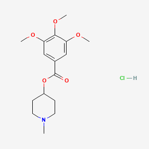 molecular formula C16H24ClNO5 B1655424 4-Piperidinol, 1-methyl-, 3,4,5-trimethoxybenzoate, hydrochloride CAS No. 3612-12-2
