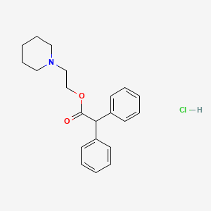 Acetic acid, diphenyl-, 2-piperidinoethyl ester, hydrochloride