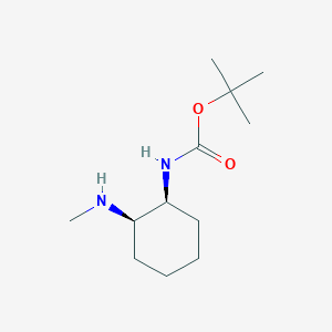 molecular formula C12H24N2O2 B1655448 tert-Butyl ((1S,2R)-2-(methylamino)cyclohexyl)carbamate CAS No. 365996-41-4