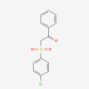 molecular formula C14H11ClO3S B1655453 2-(4-Chloro-benzenesulfonyl)-1-phenyl-ethanone CAS No. 36603-45-9