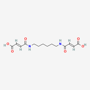 molecular formula C14H20N2O6 B1655462 (E)-4-[6-[[(E)-4-hydroxy-4-oxo-but-2-enoyl]amino]hexylamino]-4-oxo-but-2-enoic acid CAS No. 36848-00-7
