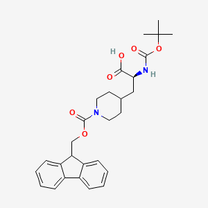 (2S)-3-[1-(9H-Fluoren-9-ylmethoxycarbonyl)piperidin-4-yl]-2-[(2-methylpropan-2-yl)oxycarbonylamino]propanoic acid