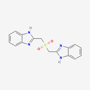 molecular formula C16H14N4O2S B1655467 2,2'-(Sulfonyldimethanediyl)bis(1h-benzimidazole) CAS No. 36927-16-9
