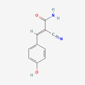 molecular formula C10H8N2O2 B1655471 (2E)-2-cyano-3-(4-hydroxyphenyl)prop-2-enamide CAS No. 3695-89-4