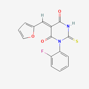 (5Z)-1-(2-fluorophenyl)-5-(furan-2-ylmethylidene)-2-sulfanylpyrimidine-4,6(1H,5H)-dione