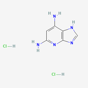 molecular formula C6H9Cl2N5 B1655494 3H-imidazo[4,5-b]pyridine-5,7-diamine dihydrochloride CAS No. 37437-03-9