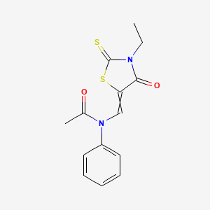 Acetamide, n-[(3-ethyl-4-oxo-2-thioxo-5-thiazolidinylidene)methyl]-n-phenyl-