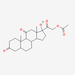 molecular formula C23H32O6 B1655501 17-Hydroxy-3,11,20-trioxopregnan-21-yl acetate CAS No. 3751-02-8