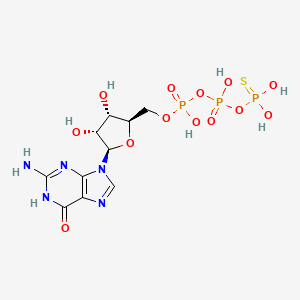 molecular formula C10H16N5O13P3S B1655505 5'-Guanosine-diphosphate-monothiophosphate CAS No. 37589-80-3