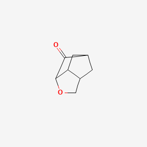 molecular formula C8H10O2 B1655507 Hexahydro-6H-3,5-methanocyclopenta[b]furan-6-one CAS No. 37609-55-5