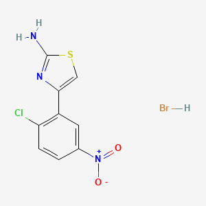 molecular formula C9H7BrClN3O2S B1655510 4-(2-Chloro-5-nitrophenyl)-1,3-thiazol-2-amine hydrobromide CAS No. 376349-27-8