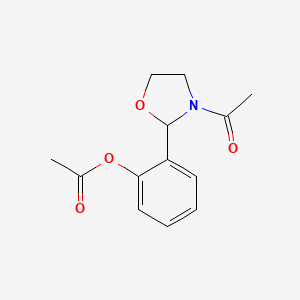 molecular formula C13H15NO4 B1655512 Oxazolidine, 3-acetyl-2-[2-(acetyloxy)phenyl]- CAS No. 376615-03-1