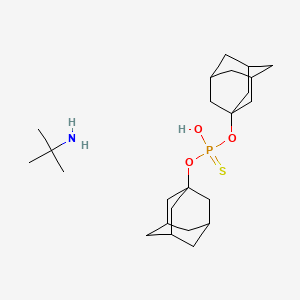 molecular formula C24H42NO3PS B1655520 Bis(1-adamantyloxy)-hydroxy-sulfanylidene-lambda5-phosphane;2-methylpropan-2-amine CAS No. 377767-26-5