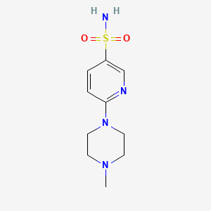 3-Pyridinesulfonamide, 6-(4-methyl-1-piperazinyl)-