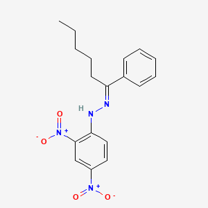 molecular formula C18H20N4O4 B1655533 2,4-dinitro-N-[(E)-1-phenylhexylideneamino]aniline CAS No. 38038-38-9