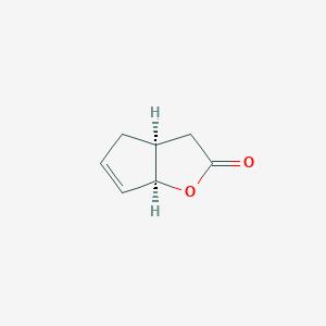 molecular formula C7H8O2 B1655542 (3aS,6aR)-3,3a,4,6a-tetrahydrocyclopenta[b]furan-2-one CAS No. 38110-76-8