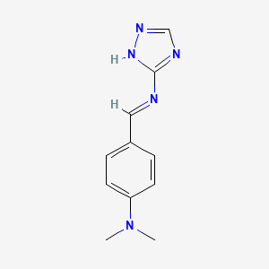 N,N-dimethyl-4-[(E)-1H-1,2,4-triazol-5-yliminomethyl]aniline