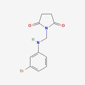 molecular formula C11H11BrN2O2 B1655558 Succinimide, N-(m-bromoanilinomethyl)- CAS No. 38359-11-4