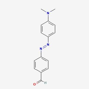 molecular formula C15H15N3O B1655607 Benzaldehyde, 4-((4-(dimethylamino)phenyl)azo)- CAS No. 39208-00-9