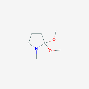 molecular formula C7H15NO2 B1655626 Pyrrolidine, 2,2-dimethoxy-1-methyl- CAS No. 39650-82-3