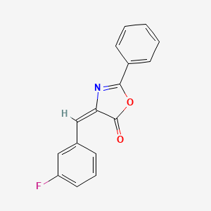 molecular formula C16H10FNO2 B1655629 4-(m-Fluorobenzylidene)-2-phenyl-2-oxazolin-5-one CAS No. 397-62-6