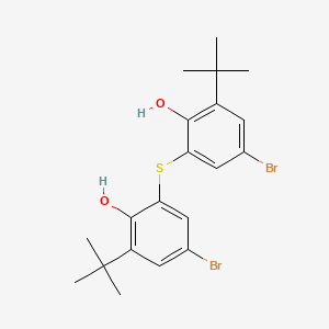 molecular formula C20H24Br2O2S B1655632 4-Bromo-2-(5-bromo-3-tert-butyl-2-hydroxyphenyl)sulfanyl-6-tert-butylphenol CAS No. 39769-79-4