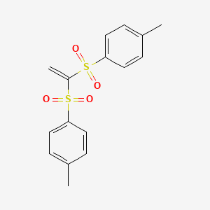 molecular formula C16H16O4S2 B1655636 1-Methyl-4-[1-(4-methylphenyl)sulfonylethenylsulfonyl]benzene CAS No. 39837-38-2