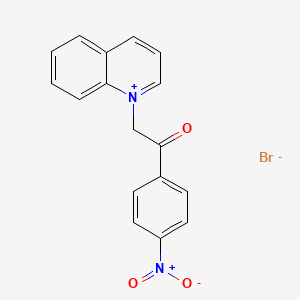 1-(4-Nitrophenyl)-2-quinolinium-1-ylethan-1-one bromide