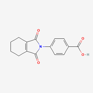 molecular formula C15H13NO4 B1655643 Benzoic acid, 4-(1,3-dioxo-1,3,4,5,6,7-hexahydro-2H-isoindol-2-YL)- CAS No. 39985-88-1