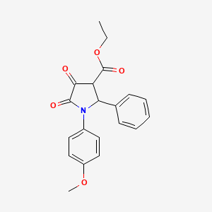 molecular formula C20H19NO5 B1655659 Ethyl 1-(4-methoxyphenyl)-4,5-dioxo-2-phenylpyrrolidine-3-carboxylate CAS No. 401941-23-9