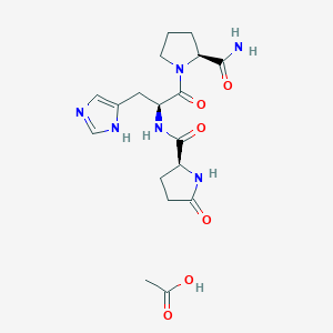 molecular formula C18H26N6O6 B1655660 Thyroliberin acetate salt CAS No. 40216-95-3