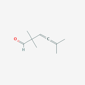 molecular formula C9H14O B1655679 3,4-Hexadienal, 2,2,5-trimethyl- CAS No. 4058-56-4