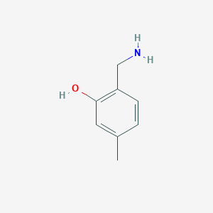 molecular formula C8H11NO B1655686 2-(Aminomethyl)-5-methylphenol CAS No. 40680-68-0