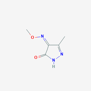 molecular formula C5H7N3O2 B1655687 4-(Methoxyimino)-3-methyl-1H-pyrazol-5(4H)-one CAS No. 406938-87-2