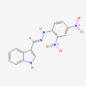 molecular formula C15H11N5O4 B1655705 N-(2,4-Dinitrophenyl)-N'-(1H-indol-3-ylmethylene) hydrazine CAS No. 40941-43-3