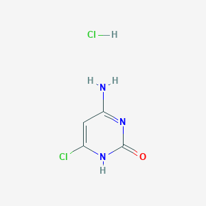 molecular formula C4H5Cl2N3O B1655712 4-amino-6-chloro-1H-pyrimidin-2-one;hydrochloride CAS No. 41103-18-8