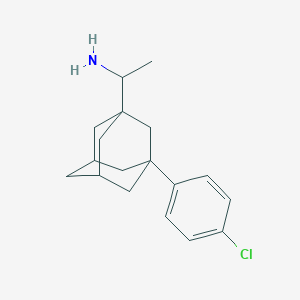 molecular formula C18H24ClN B1655722 1-[3-(4-Chlorophenyl)-1-adamantyl]ethanamine CAS No. 412956-99-1