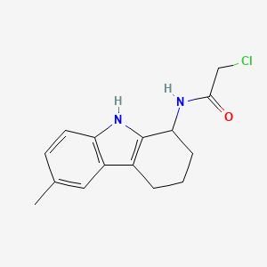 molecular formula C15H17ClN2O B1655725 2-chloro-N-(6-methyl-2,3,4,9-tetrahydro-1H-carbazol-1-yl)acetamide CAS No. 413593-64-3