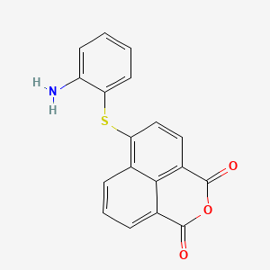 molecular formula C18H11NO3S B1655728 1H,3H-Naphtho[1,8-cd]pyran-1,3-dione, 6-[(2-aminophenyl)thio]- CAS No. 41382-35-8