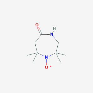molecular formula C9H17N2O2 B1655744 [(Hexahydro-2,2,7,7-tetramethyl-5-oxo-1H-1,4-diazepine-1-yl)oxy]radical CAS No. 41578-59-0