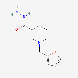 molecular formula C11H17N3O2 B1655747 1-[(Furan-2-yl)methyl]piperidine-3-carbohydrazide CAS No. 415937-00-7