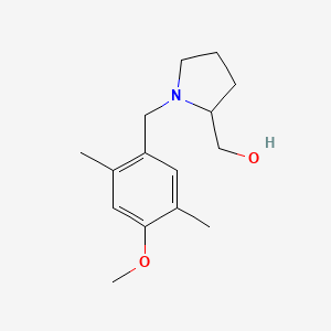 molecular formula C15H23NO2 B1655748 [1-[(4-Methoxy-2,5-dimethylphenyl)methyl]pyrrolidin-2-yl]methanol CAS No. 415952-28-2