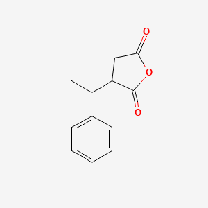 molecular formula C12H12O3 B1655754 3-(1-Phenylethyl)oxolane-2,5-dione CAS No. 4167-93-5