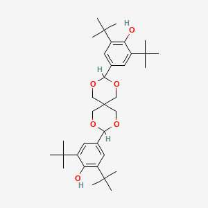 molecular formula C35H52O6 B1655757 Phenol, 4,4'-(2,4,8,10-tetraoxaspiro[5.5]undecane-3,9-diyl)bis[2,6-bis(1,1-dimethylethyl)- CAS No. 41715-24-6