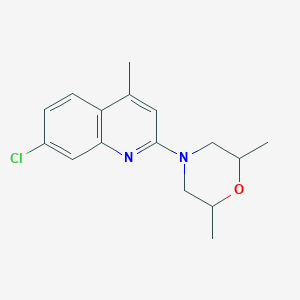 molecular formula C16H19ClN2O B1655765 4-(7-Chloro-4-methylquinolin-2-yl)-2,6-dimethylmorpholine CAS No. 418777-29-4