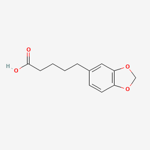 molecular formula C12H14O4 B1655768 5-(3,4-Methylenedioxyphenyl)pentanoic acid CAS No. 41917-45-7