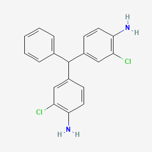 molecular formula C19H16Cl2N2 B1655770 4-[(4-Amino-3-chlorophenyl)-phenylmethyl]-2-chloroaniline CAS No. 41946-38-7