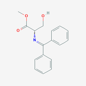 molecular formula C17H17NO3 B165578 N-（二苯甲亚基）-L-丝氨酸甲酯 CAS No. 133157-01-4