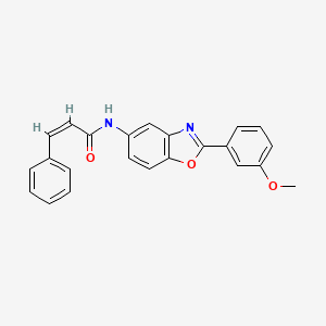 molecular formula C23H18N2O3 B1655783 (Z)-N-[2-(3-methoxyphenyl)-1,3-benzoxazol-5-yl]-3-phenylprop-2-enamide CAS No. 420826-78-4