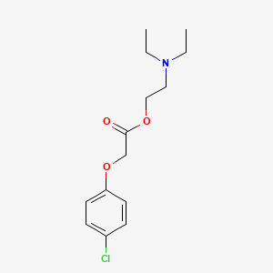 molecular formula C14H20ClNO3 B1655785 Acetic acid, (p-chlorophenoxy)-, 2-(diethylamino)ethyl ester CAS No. 4210-73-5